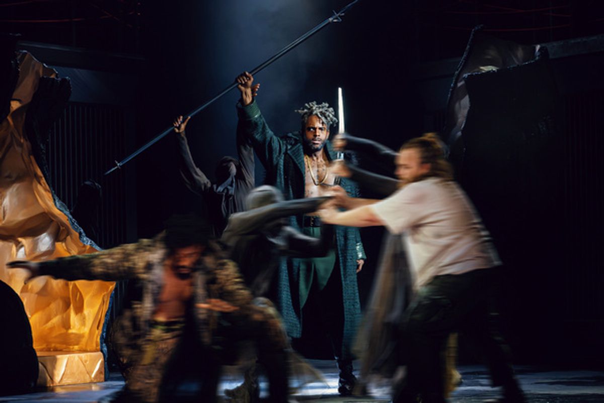 Ryan Speedo Green (Wotan), Ensemble, photo by Curtis Brown for the Santa Fe Opera at 