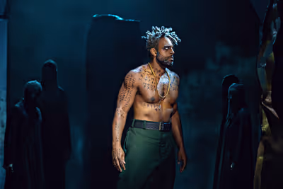 Ryan Speedo Green (Wotan), Ensemble, photo by Curtis Brown for the Santa Fe Opera Photo