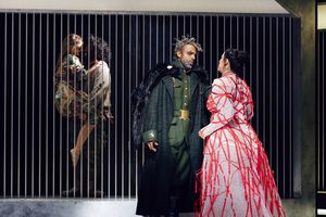 Back: Vida Mikneviciute (Sieglinde, Jamez McCorkle (Siegmund); Front: Ryan Speedo Green (Wotan), Sarah Saturnino (Fricka), photo by Curtis Brown for the Santa Fe Opera @ BroadwayWorld Back: Vida Mikneviciute (Sieglinde, Jamez McCorkle (Siegmund); Front: Ryan Speedo Gre Photo