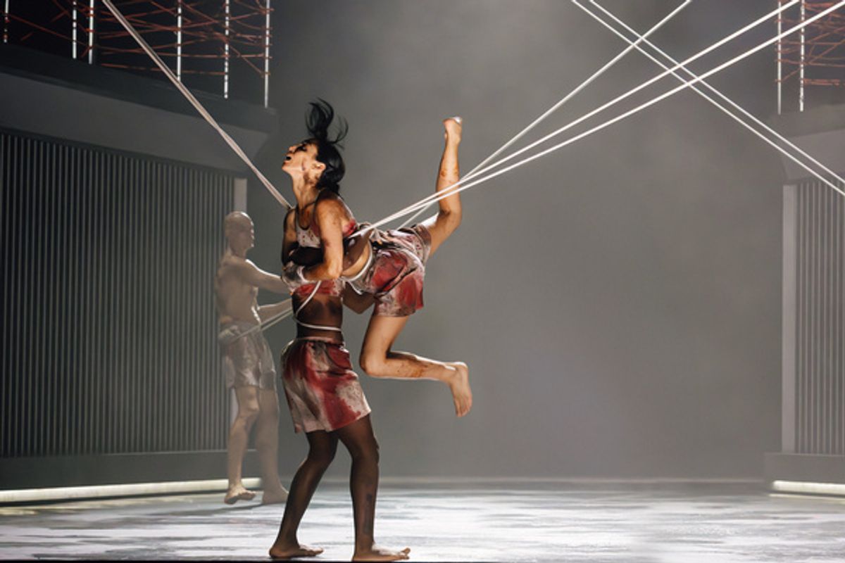 Blaze Bright, Tinovimbanashe Sibanda, Kara Walsh (Supernumeraries), photo by Curtis Brown for the Santa Fe Opera   at 