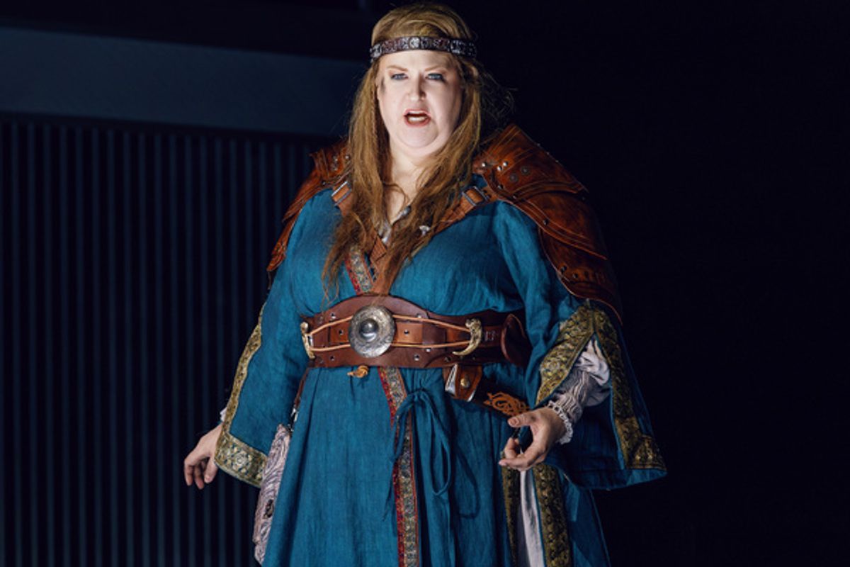 Tamara Wilson (Bruunhilde), photo by Curtis Brown for the Santa Fe Opera   at 