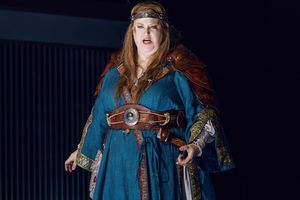 Tamara Wilson (Bruunhilde), photo by Curtis Brown for the Santa Fe Opera   Photo