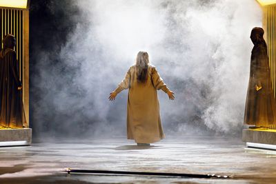 Tamara Wilson (Bruunhilde), photo by Curtis Brown for the Santa Fe Opera Photo
