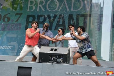 The cast of Aladdin that includes-Marcus M. Martin, Colt Prattes, Adi Roy, Jacob Ben- Photo