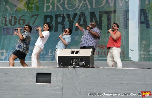 The cast of Aladdin that includes-Marcus M. Martin, Colt Prattes, Adi Roy, Jacob Ben- Photo