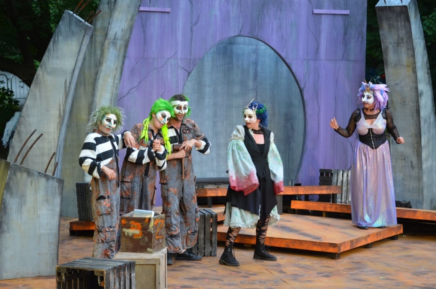 (L-R): Scott McCulloch, Chandel Gambles, Marlow Stainfield, Erin Loretta Mackey, Valerie Buhagiar. Photo provided by Odyssey Theatre.