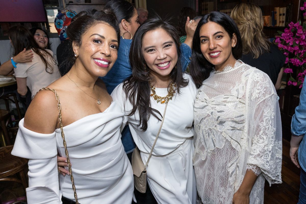 Halle Morse, Catherine Ricafort and Monica Kapoor at 
