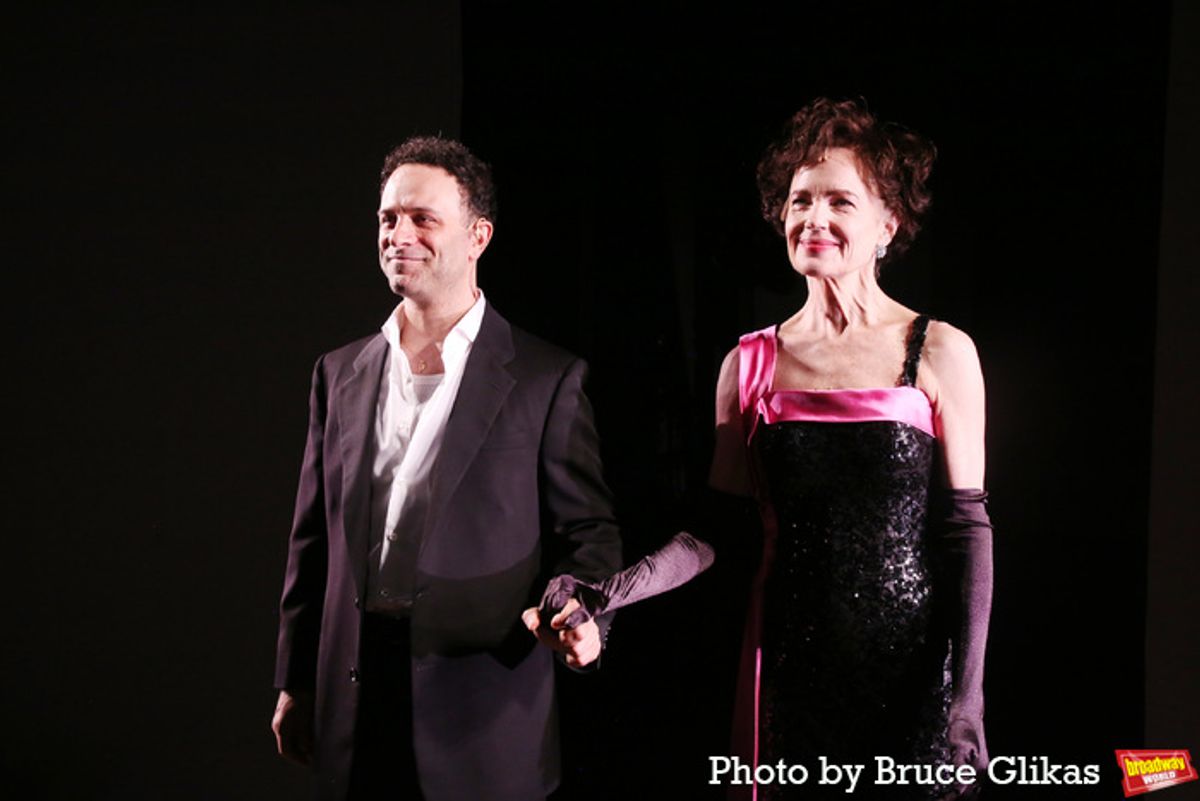 Aaron Costa Ganis as 'Peter' and Elizabeth McGovern as 'Ava Gardner' at 