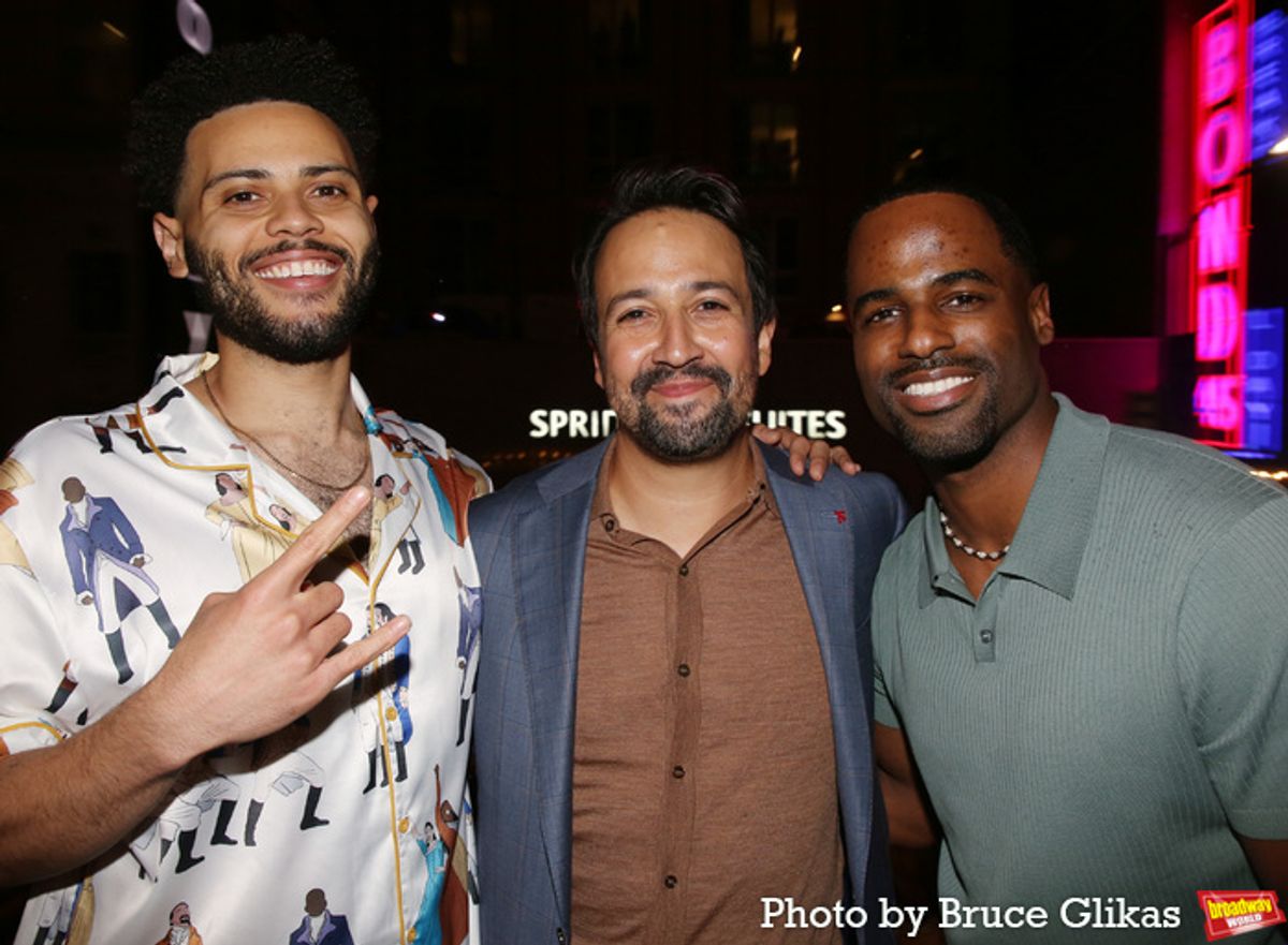 Trey Curtis, Lin-Manuel Miranda and Jared Dixon at 