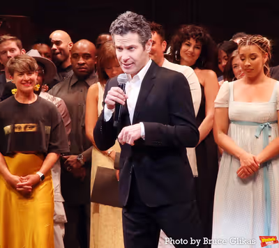 Director Thomas Kail with The Cast and Alumni of "Hamilton" Photo