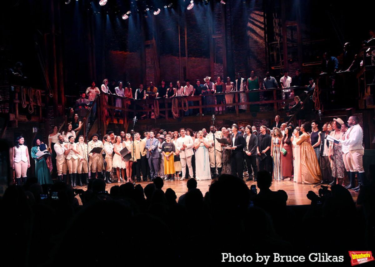 Lin-Manuel Miranda with The Cast and Alumni of 'Hamilton' at 