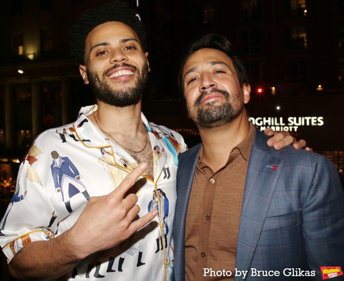 Trey Curtis and Lin-Manuel Miranda  at 