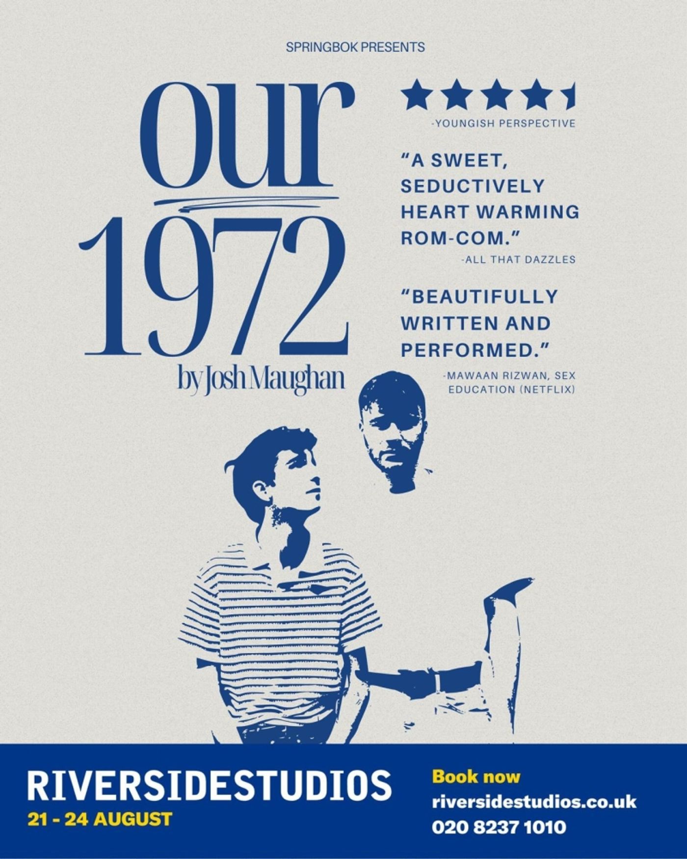 Guest Blog: Josh Maughan on Indulging in the Queer Rom-Com Ahead of OUR 1972 at Riverside Studios  Image