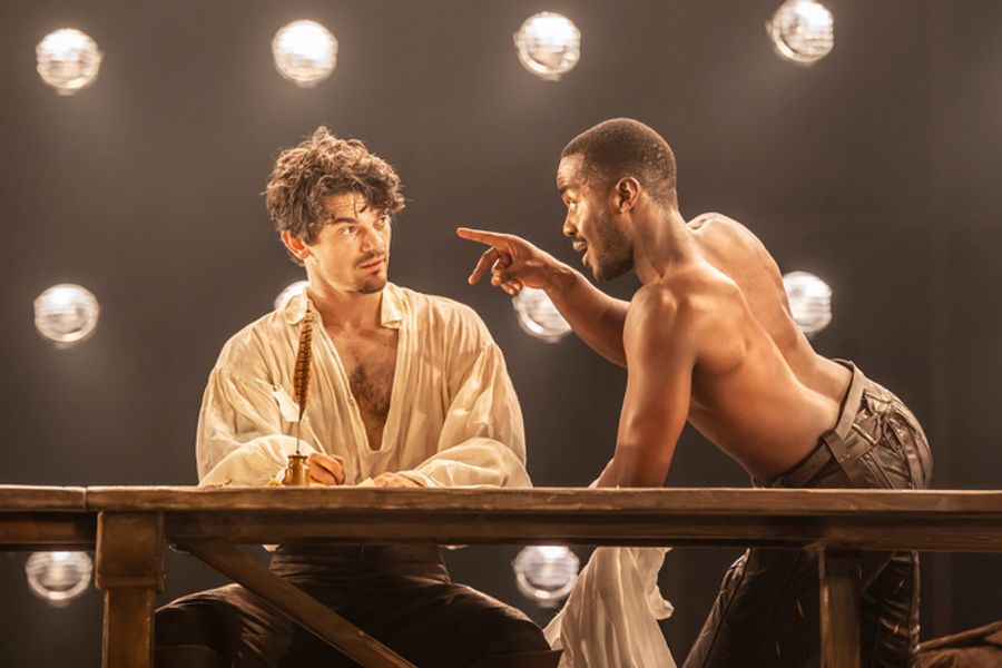 Photos: Ncuti Gatwa and Edward Bluemel in BORN WITH TEETH  Image