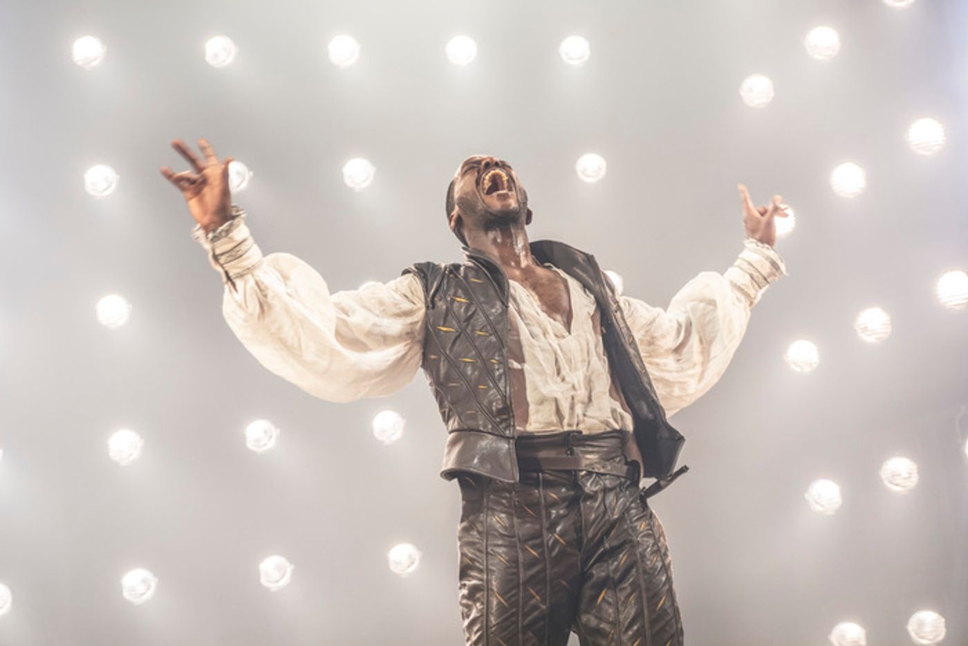 Photos: Ncuti Gatwa and Edward Bluemel in BORN WITH TEETH  Image