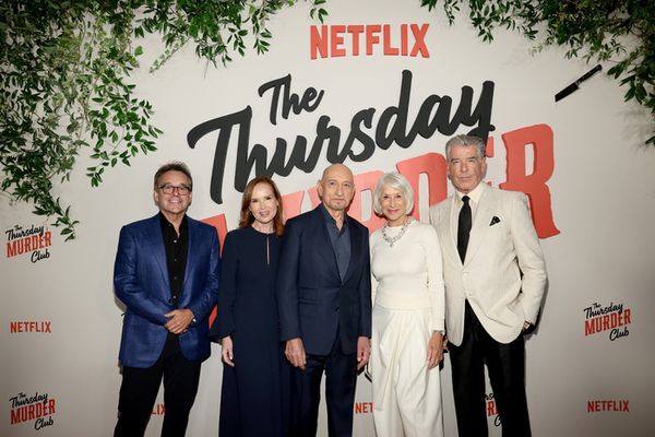 Chris Columbus, Jennifer Todd, Ben Kingsley, Helen Mirren, and Pierce Brosnan  Photo