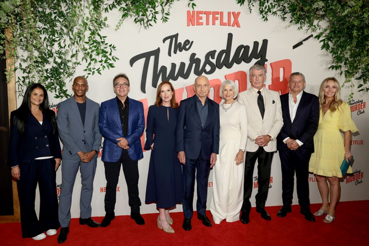 Bela Bajaria, Jerome Hill, Chris Columbus, Jennifer Todd, Ben Kingsley, Pierce Brosnan, Ted Sarandos, and Cassidy Lange  at 