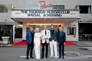 Chris Columbus, Helen Mirren, Pierce Brosnan, Tom Ellis, and Ben Kingsley Photo