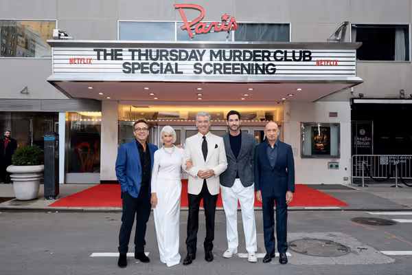 Chris Columbus, Helen Mirren, Pierce Brosnan, Tom Ellis, and Ben Kingsley Photo
