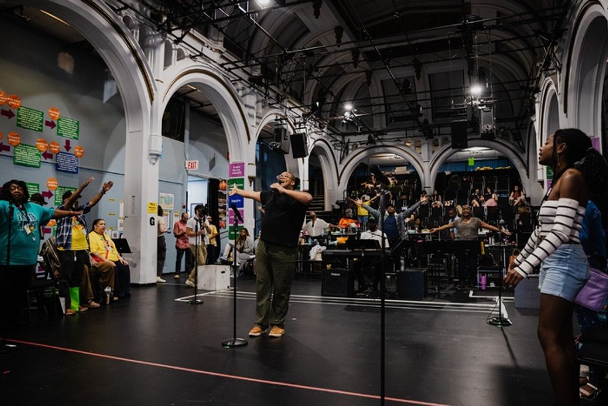 Troy Anthony (center) and the company  at 