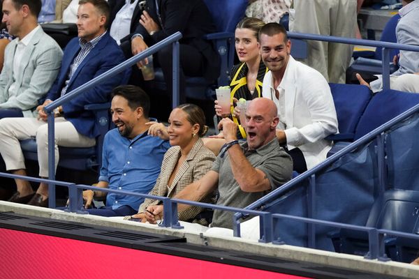 Chris Meloni, Lin-Manuel Miranda, Jasmine Cephas Jones, and Matt Rogers  Photo