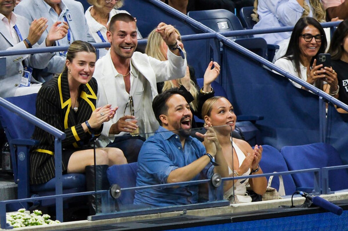 Lin-Manuel Miranda, Jasmine Cephas Jones, and Matt Rogers at 