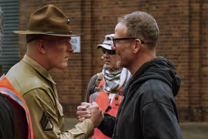 Pat McAfee and Director Peter Berg @ BroadwayWorld Pat McAfee and Director Peter Berg Photo