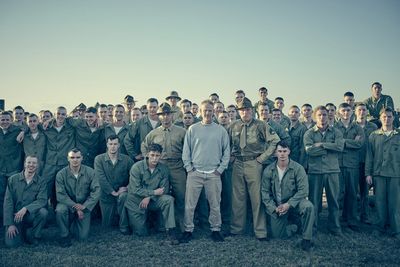 Director Peter Berg with the cast of The Mosquito Bowl Photo