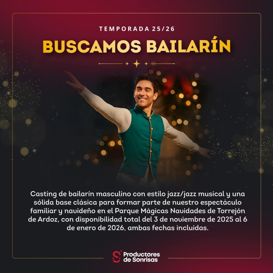 CASTING CALL: Productores de Sonrisas busca bailarín  Image
