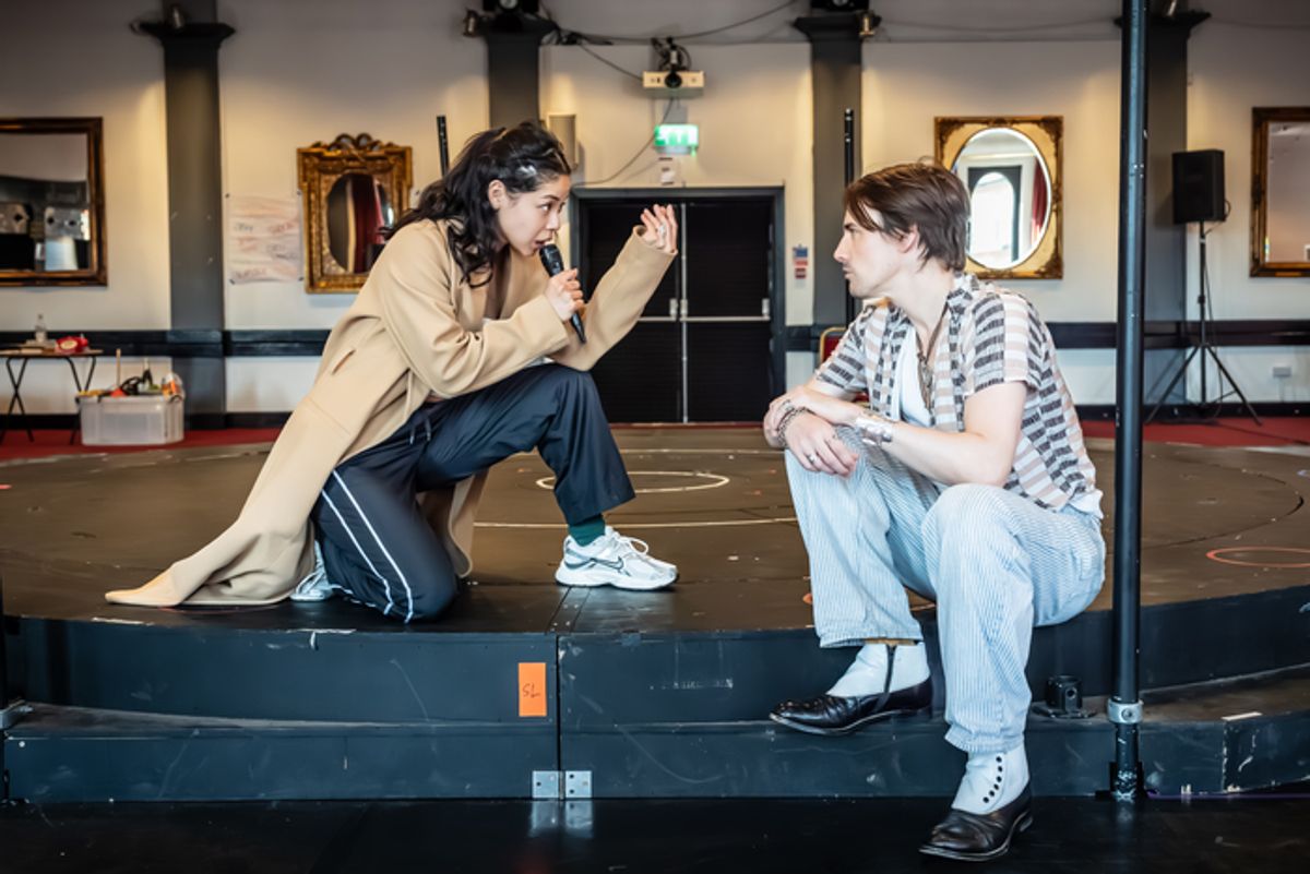 Eva Noblezada and Reeve Carney at 