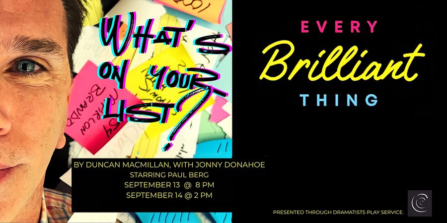 Previews: EVERY BRILLIANT THING at Carrollwood Cultural Center Image