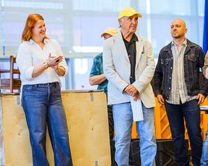 Erica Hemminger (associate scenic design), Ron Shelton (book), Michael Aarons (orches Photo