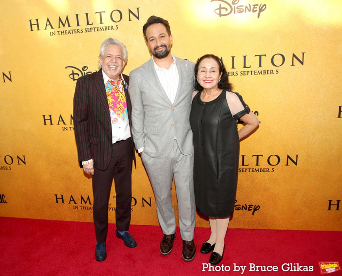 Luis A. Miranda Jr, Lin-Manuel Miranda and Luz Towns-Miranda at 
