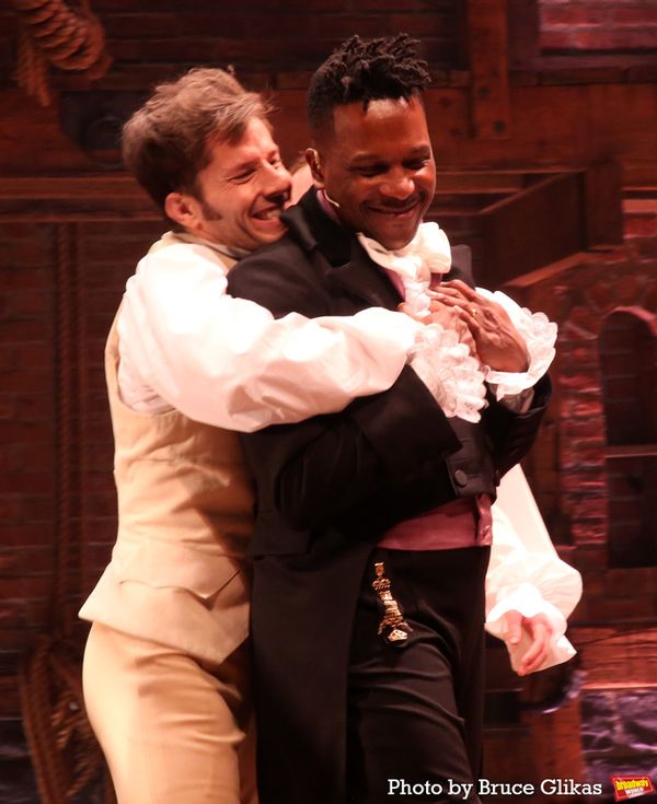 Thayne Jasperson and Leslie Odom Jr Photo