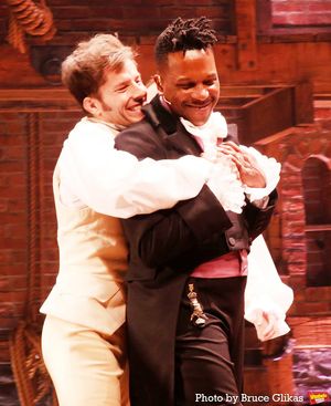 Thayne Jasperson and Leslie Odom Jr Photo