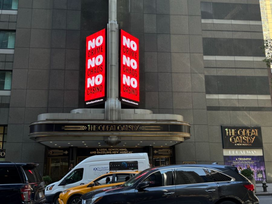 Photos: Broadway Marquees Light Up with 'NO Crime, NO Chaos, NO Casino'  Image