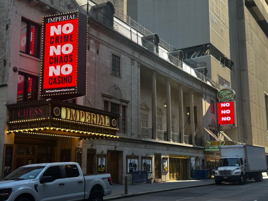 Photos: Broadway Marquees Light Up with 'NO Crime, NO Chaos, NO Casino'  Image