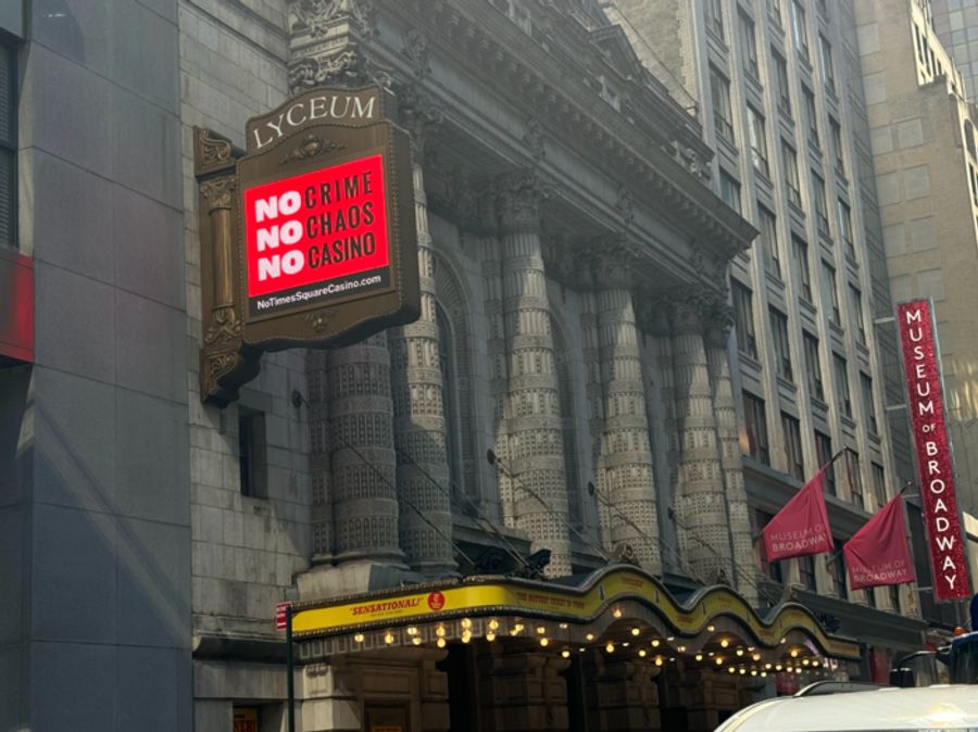 Photos: Broadway Marquees Light Up with 'NO Crime, NO Chaos, NO Casino'  Image