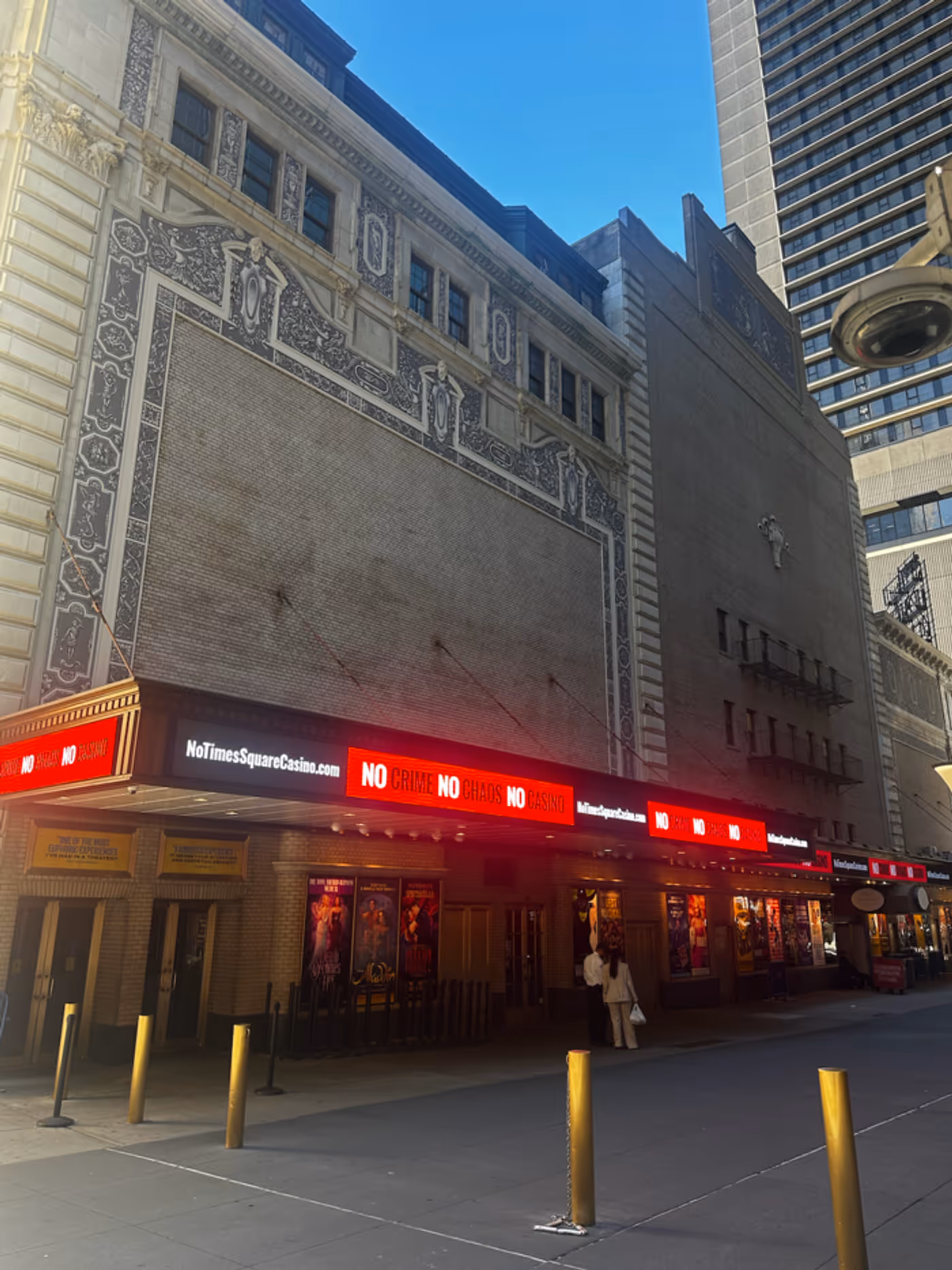 Photos: Broadway Marquees Light Up with 'NO Crime, NO Chaos, NO Casino'  Image