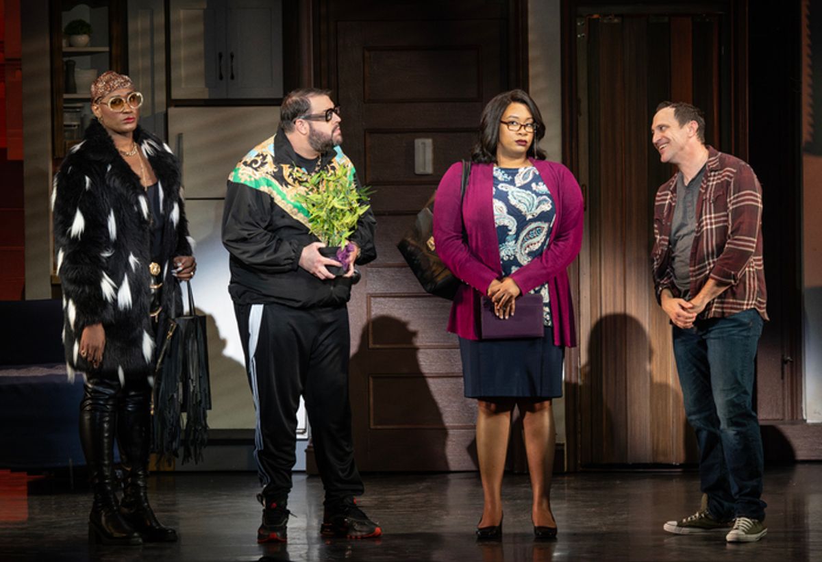 DeVon Wycovia Buchanan (Andre Mayem), Brian Kalinowski (Frank Hillard), Kennedy V. Jackson (Wanda Sellner), and Craig Allen Smith (Daniel Hillard) at 