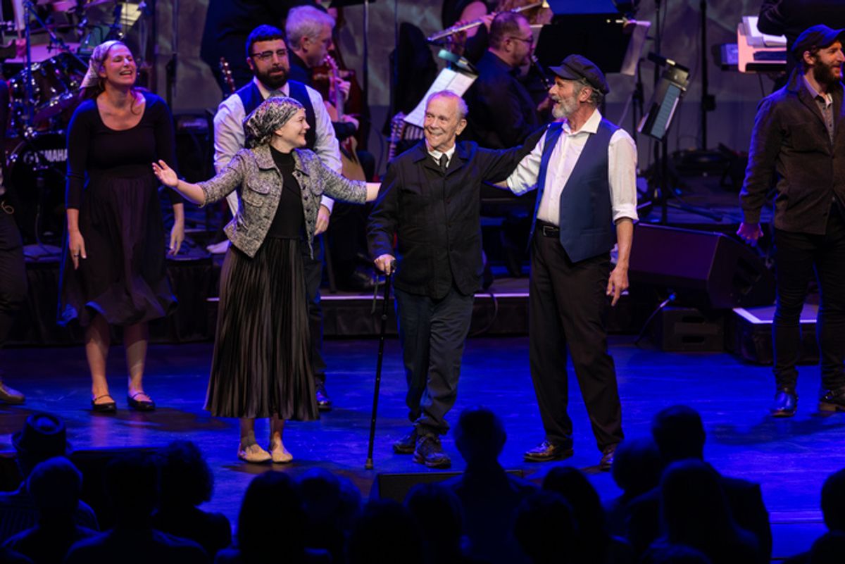 Ratchel Zatcoff and Kirk Geritano, Jennifer Babiak, Director Joel Grey, and Steven Skybell at 