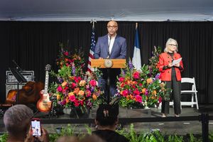 Adolfo Carrión Jr. and Pat Swinney Kaufman Photo