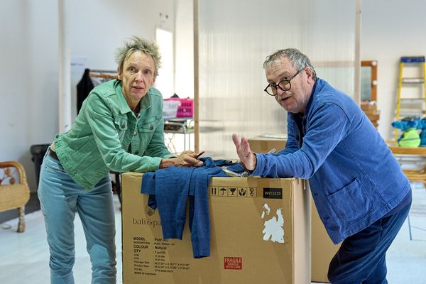 Lucy Bailey (director) and Mark Hadfield (Poirot) Photo