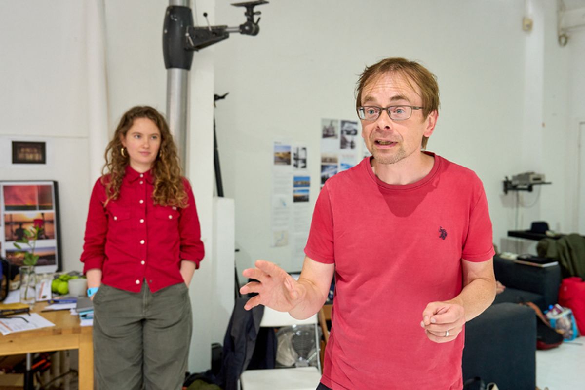 Lucy Waterhouse (associate director) and Howard Gossington (Atticus Praed) at 