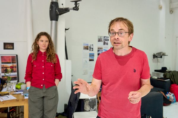 Lucy Waterhouse (associate director) and Howard Gossington (Atticus Praed) Photo