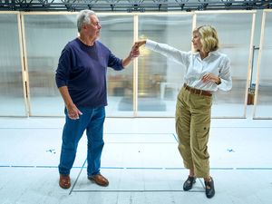 Terence Wilton (Septimus Troy) and Glynis Barber (Salome Otterbourne)  Photo