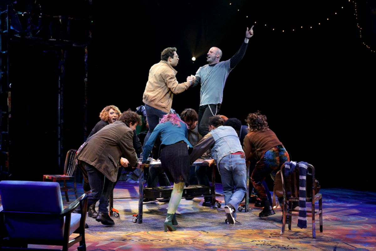 Aaron Alcaraz and Austin Turner with the cast Rent at 