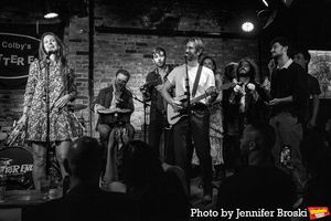 Claire DeJean, Denver Milord and the company of STEREOPHONIC @ BroadwayWorld Claire DeJean, Denver Milord and the company of STEREOPHONIC Photo