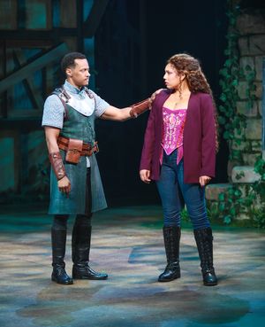 Liisi LaFontaine as Gwen Mirandola and Anthony Chatmon II as Gareth @ BroadwayWorld Liisi LaFontaine as Gwen Mirandola and Anthony Chatmon II as Gareth Photo