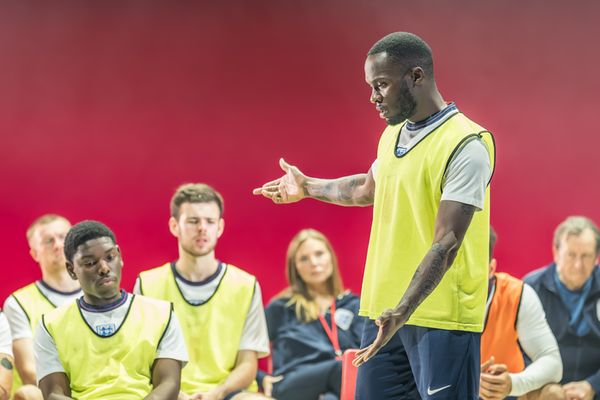 Ashley Byam and The Cast of DEAR ENGLAND Photo